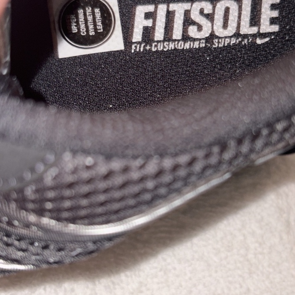 Nike Air Black and Gray Fitsole Sneakers - Picture 4 of 12